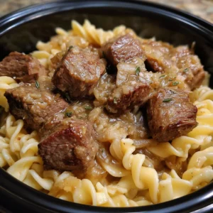 Crock Pot French Onion Beef and Noodles
