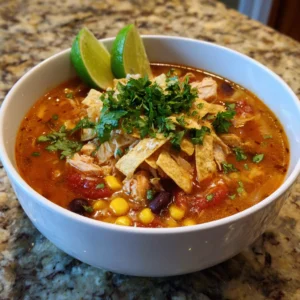 Crock Pot Chicken Tortilla Soup